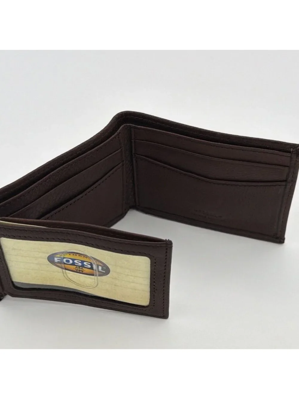 Fossil Bifold Leather Wallet, Credit Card Holder, Brown, NWT